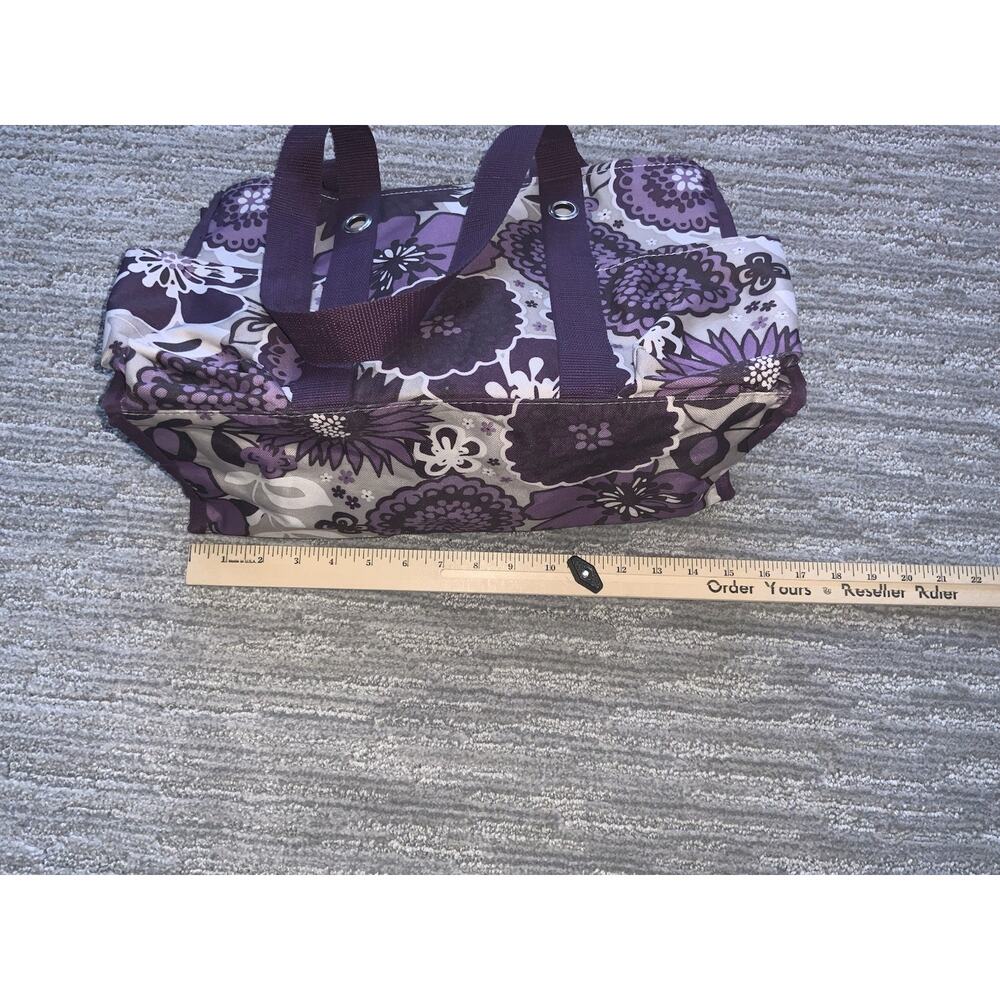 Thirty One Organizing Utility tote 31 Bag Plum Awesome Blossom - Picture 13 of 16